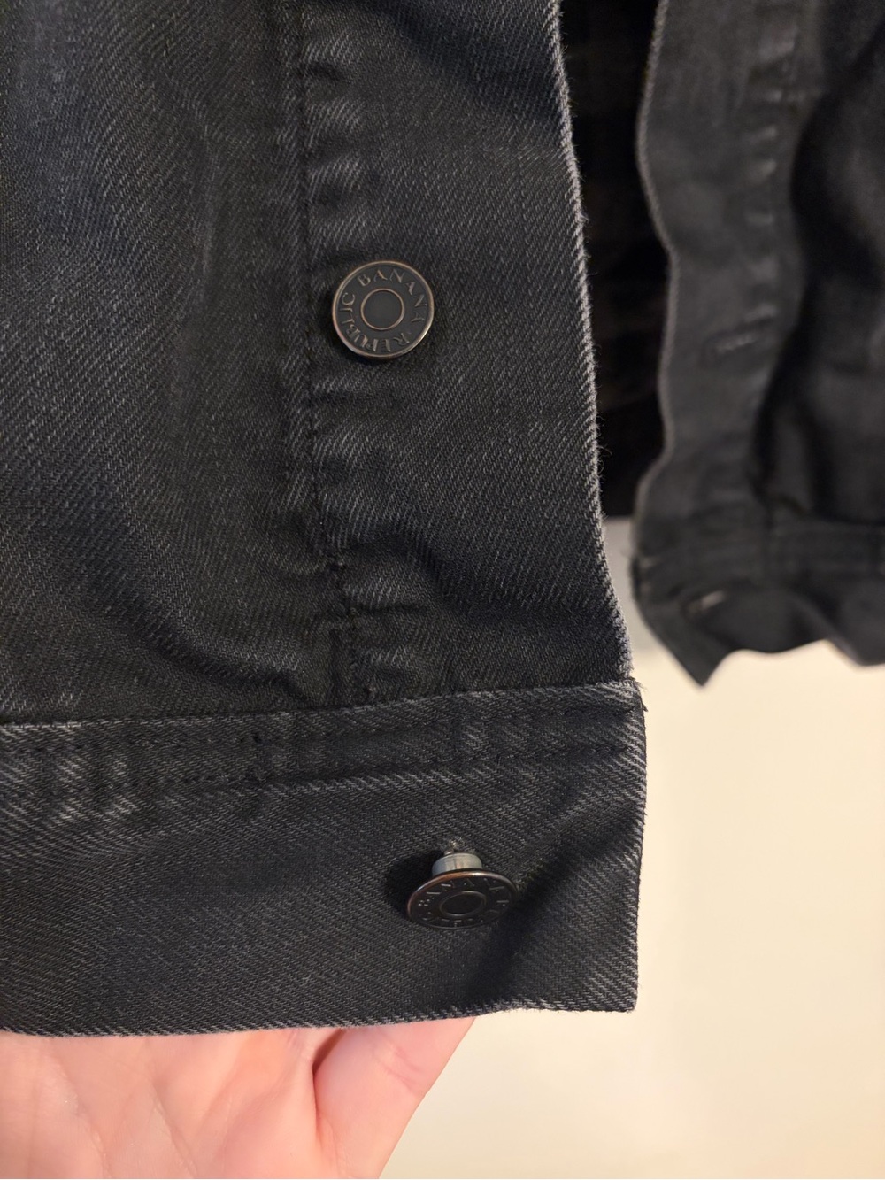 Banana Republic Black Denim Jacket - Picture 4 of 4